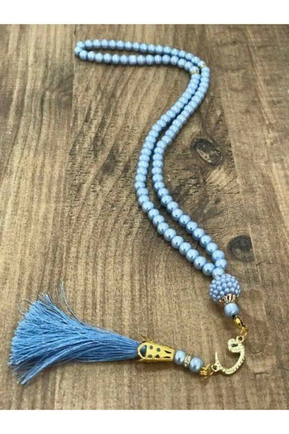 10 Adet 99'luk Inci Tesbih Çeyizlik, Hediyelik, Bohçalık (MAVİ) - 2