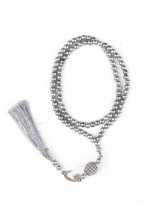 10 Adet 99'luk Inci Tesbih Çeyizlik, Hediyelik, Bohçalık (GRİ) - 2