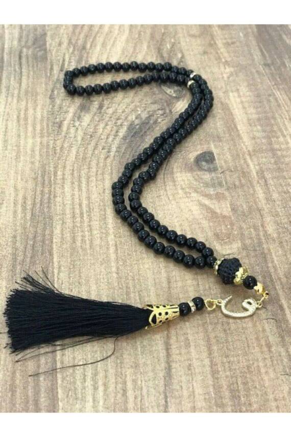 10 Adet 99'luk Inci Tesbih Çeyizlik, Hediyelik, Bohçalık (SİYAH) - 2