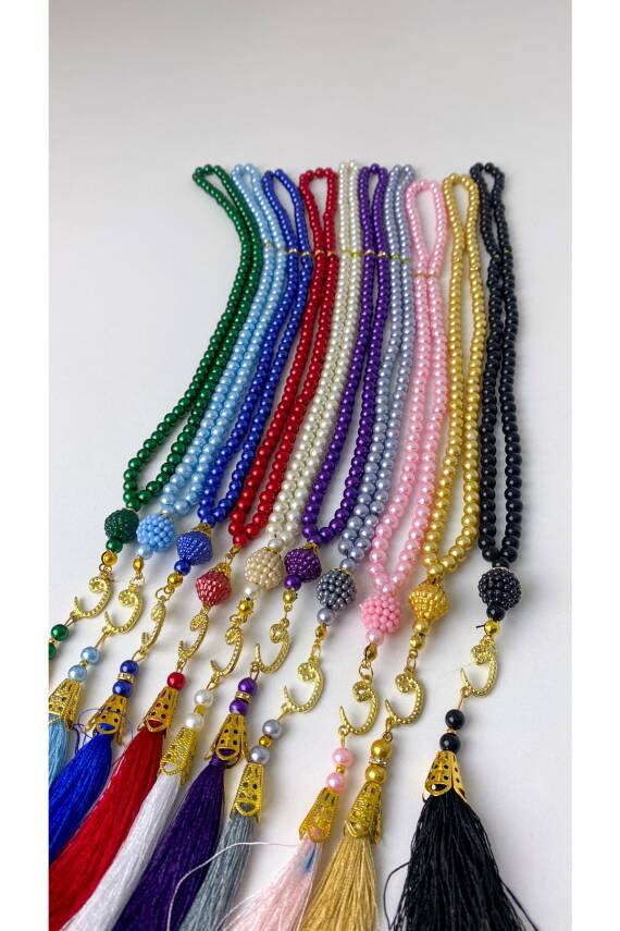 10 Adet 99'luk İnci Tesbih (RENKLİ) - 2