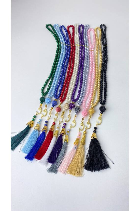 10 Adet 99'luk İnci Tesbih (RENKLİ) - 3