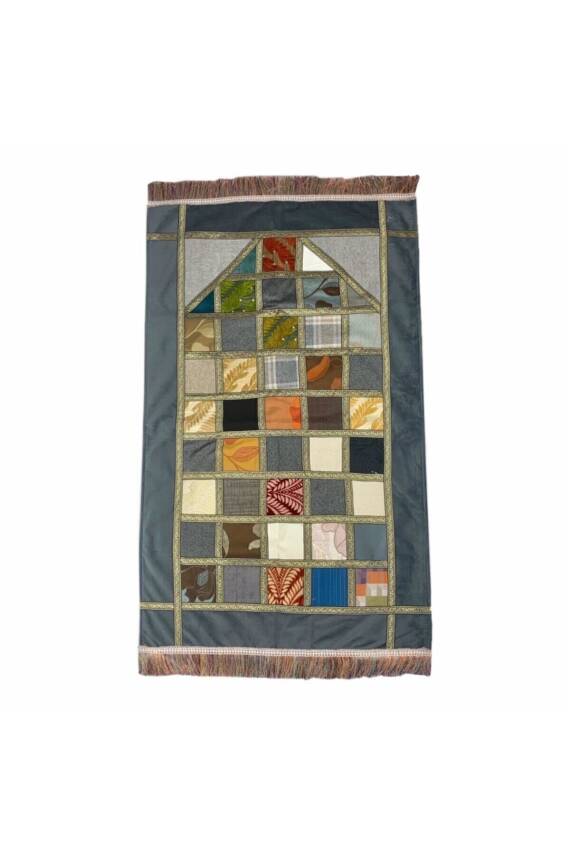 10 Adet El Yapımı Kırk Yama Seccade 70x110cm (Karışık Renk) - 5