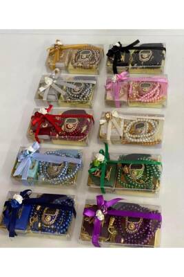 10 Adet Hediyelik Kutulu Mini Kuranıkerim Tesbih Ve Taşlı Zikirmatik Setimiz (Karışık renkler)