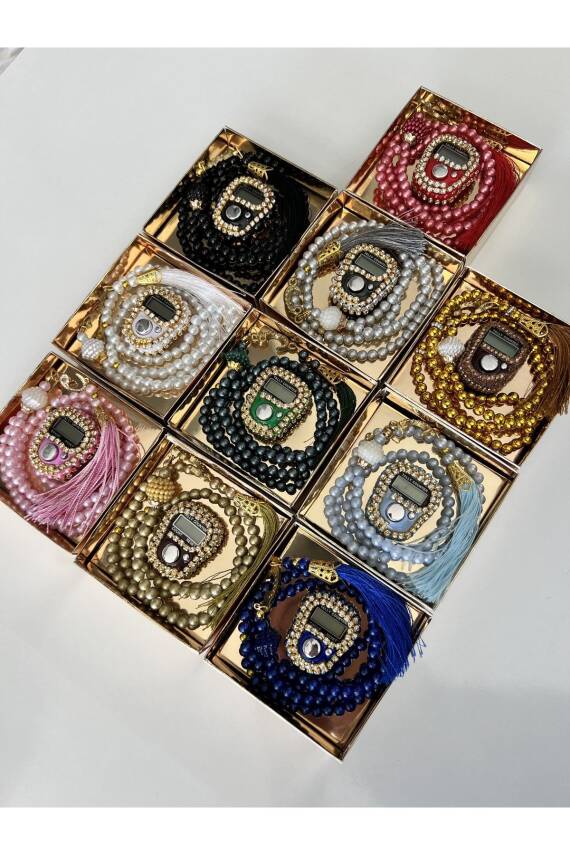 10 Adet Hediyelik Zikirmatik Ve Tesbih Seti () - 3