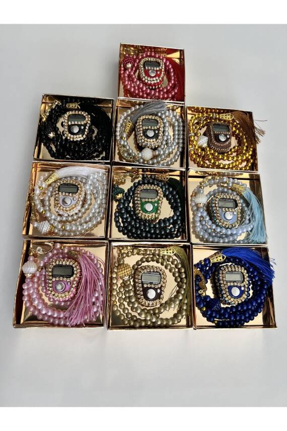 10 Adet Hediyelik Zikirmatik Ve Tesbih Seti () - 5