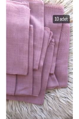 10'lu Paket Dağıtmalık Pamuklu Yazma Eşarp 100x100cm 10x (PUDRA)