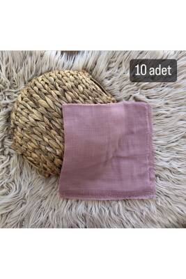 10'lu Paket Dağıtmalık Pamuklu Yazma Eşarp 100x100cm 10x (PUDRA) - 2