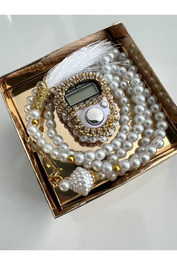 12 Adet Hediyelik Krem Zikirmatik Ve Tesbih Seti () - 2