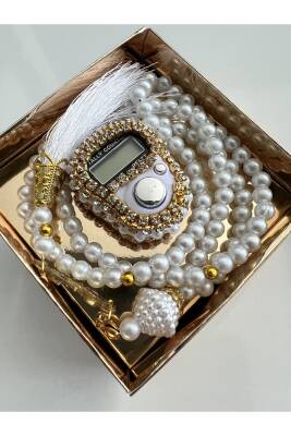 12 Adet Hediyelik Krem Zikirmatik Ve Tesbih Seti () - 3