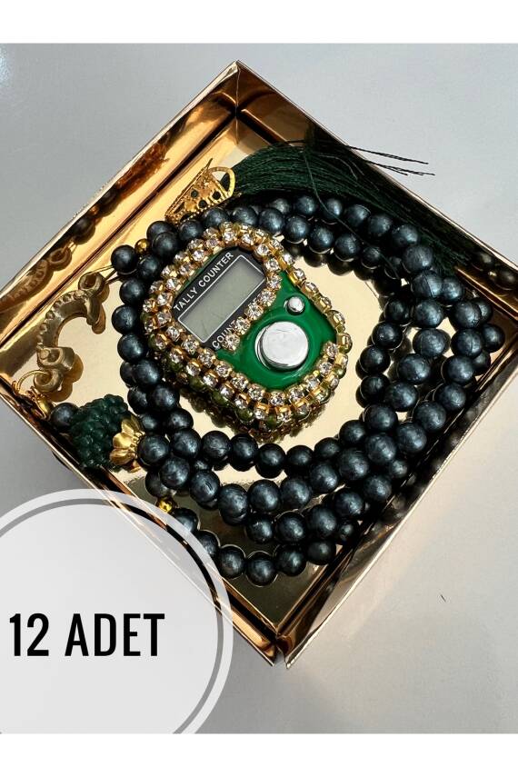 12 Adet Hediyelik Zikirmatik Ve Tesbih Seti () - 1