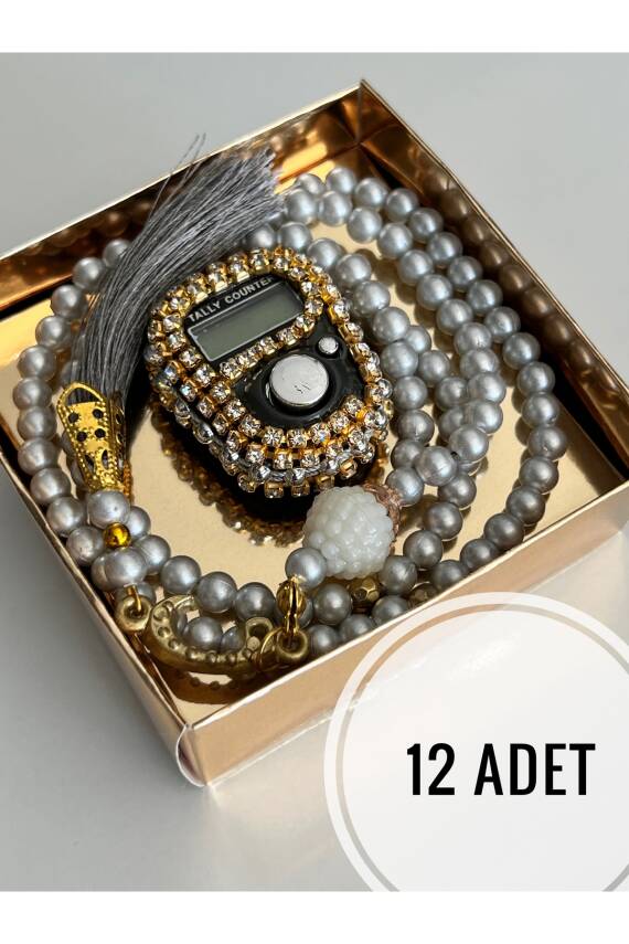 12 Adet Hediyelik Zikirmatik Ve Tesbih Seti () - 1
