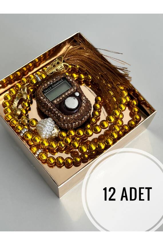 12 Adet Hediyelik Zikirmatik Ve Tesbih Seti () - 1