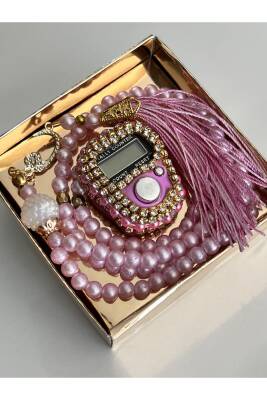 12 Adet Zikirmatik Ve Tesbih Seti (Pembe) - 3