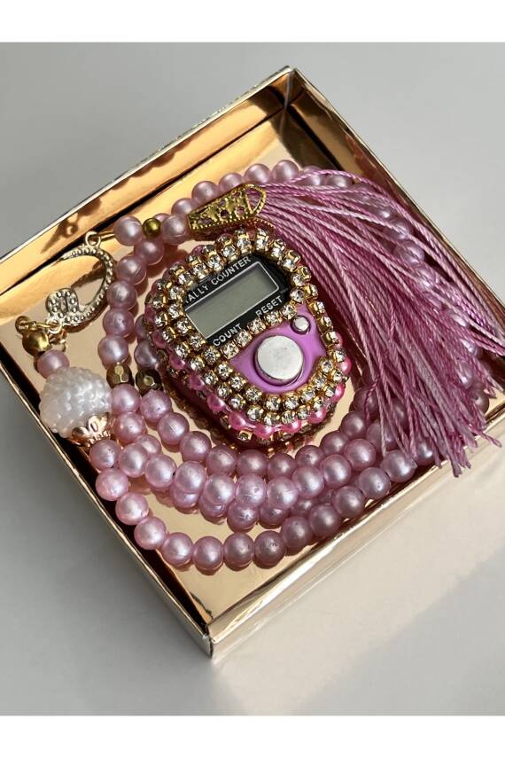 12 Adet Zikirmatik Ve Tesbih Seti (Pembe) - 3