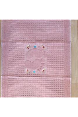 3 Tane Nakışlı Ayak Havlusu %100 Pamuk Ölçü:50x70 - 2