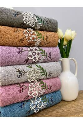 3d El Işleme Nakışlı Lüks Çeyizlik 30x50 6'lı Mutfak Havlu Seti (ASORTİ) - 2