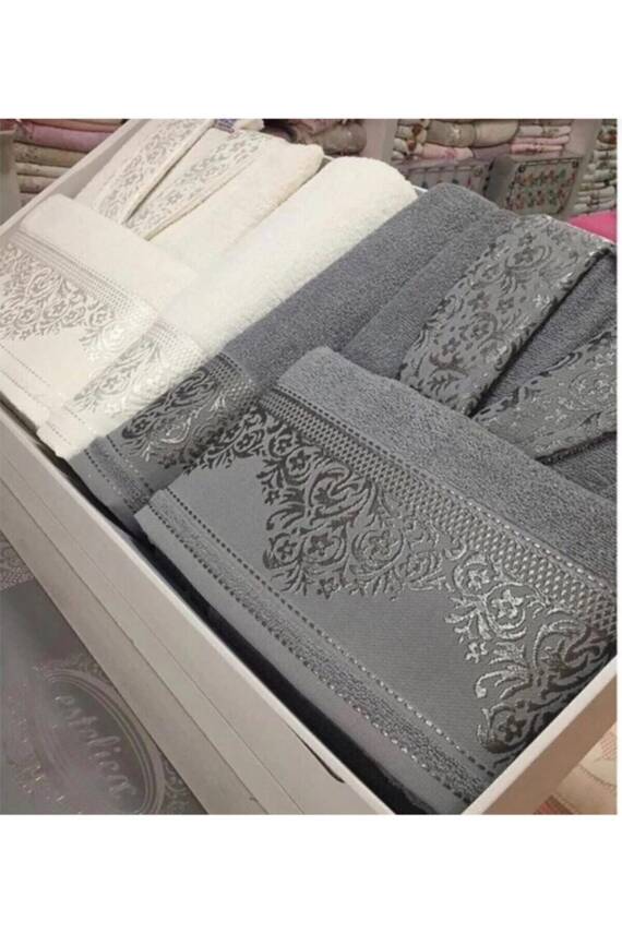 537 Yıldız Desen Gri-Krem (GRİ*KREM) - 1