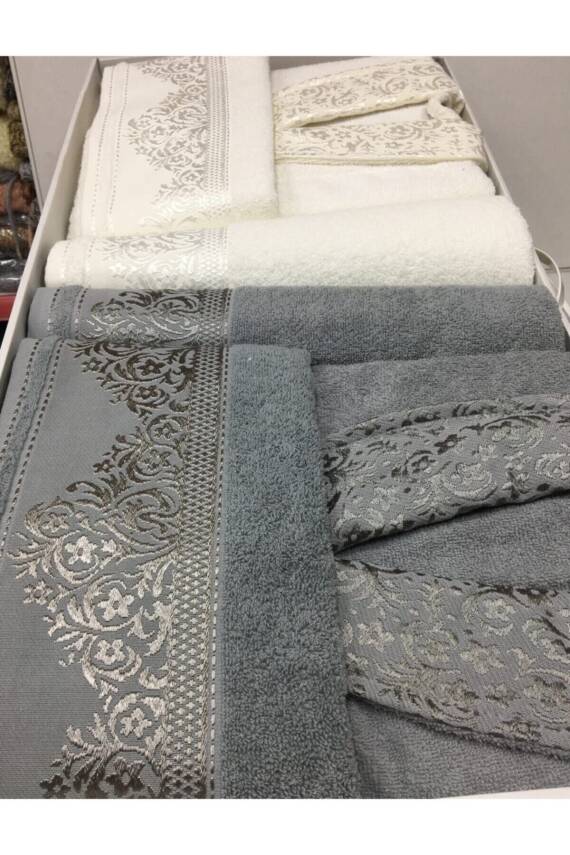 537 Yıldız Desen Gri-Krem (GRİ*KREM) - 2