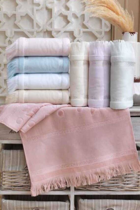 6 Adet 30x50 Etamin Jakarlı Saçaklı Asorti (ASORTİ) - 1