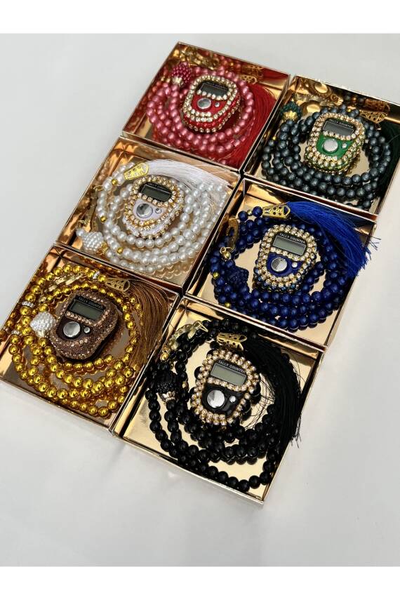 6 Adet Hediyelik Zikirmatik Ve Tesbih Seti () - 1