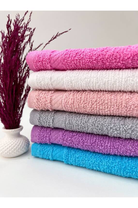 6 Adet Renkli Mutfak Havlusu, Kurulama Bezi, El Havlusu 30x30cm (ASORTİ) - 1