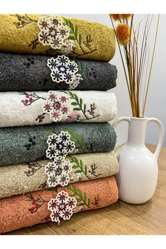 6'lı 3d El Işleme Çeyizlik 30x50 Mutfak Havlu Seti (ASORTİ) - 2