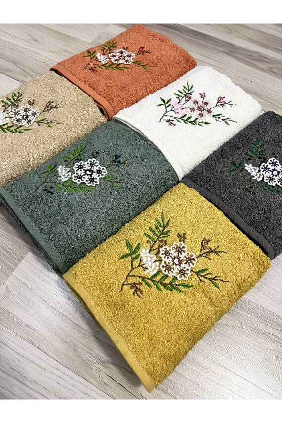 6'lı 3d El Işleme Çeyizlik 30x50 Mutfak Havlu Seti (ASORTİ) - 3