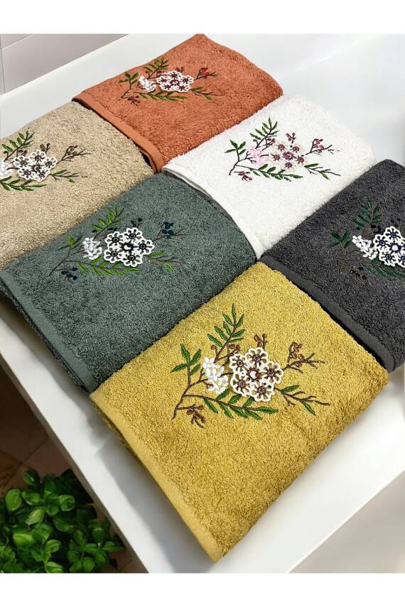 6'lı 3d El Işleme Çeyizlik 30x50 Mutfak Havlu Seti (ASORTİ) - 4