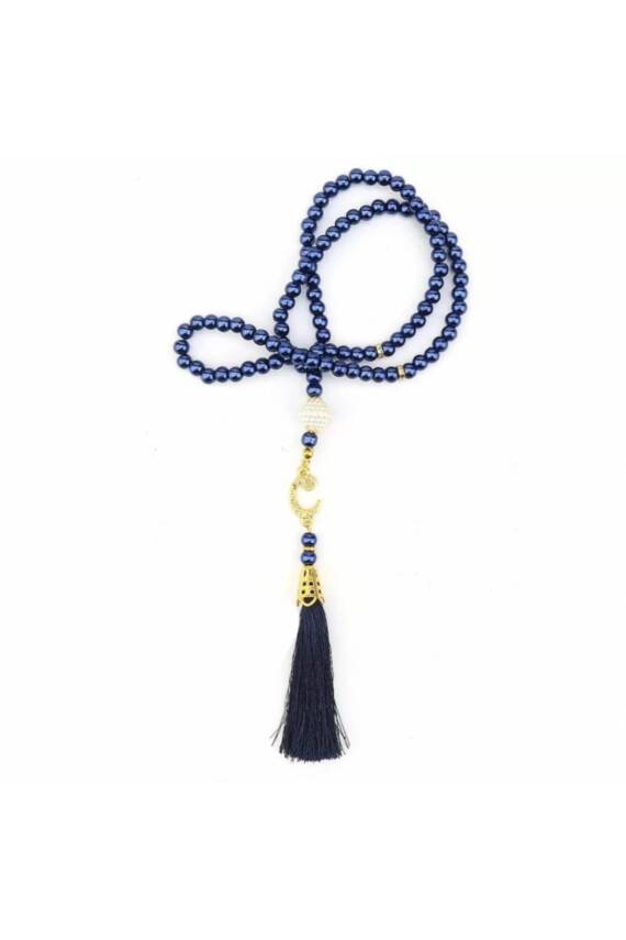 99'luk Inci Tesbih Çeyizlik, Hediyelik, Bohçalık (LACİVERT) - 2