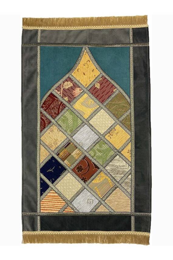 Astarlı Mihraplı Kırk Yama Seccade 01 (Renkli) - 1