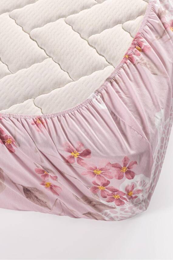 Çift Kişilik Pamuklu Kutulu Pike Takımı (Pudra) - 3