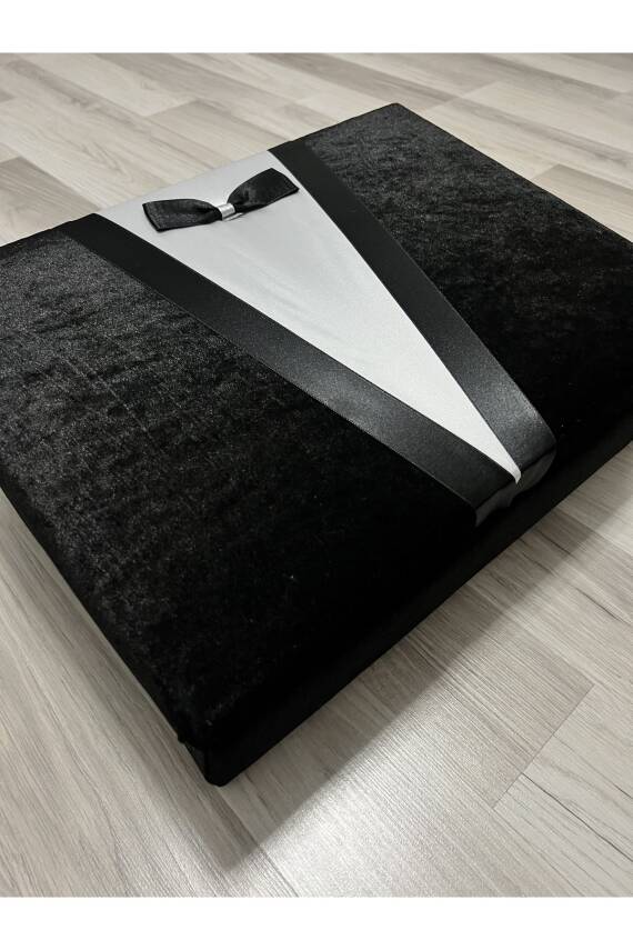 Damat Motifli Bohça Sandığı - Çeyiz Nişan Bohça Sandık Tıraş Set Kutusu () - 3