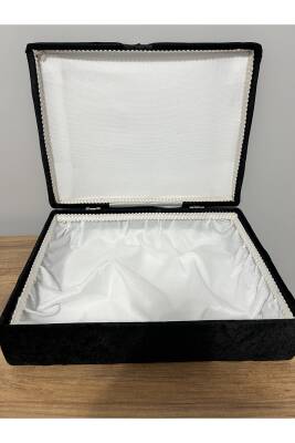 Damat Motifli Bohça Sandığı - Çeyiz Nişan Bohça Sandık Tıraş Set Kutusu () - 4