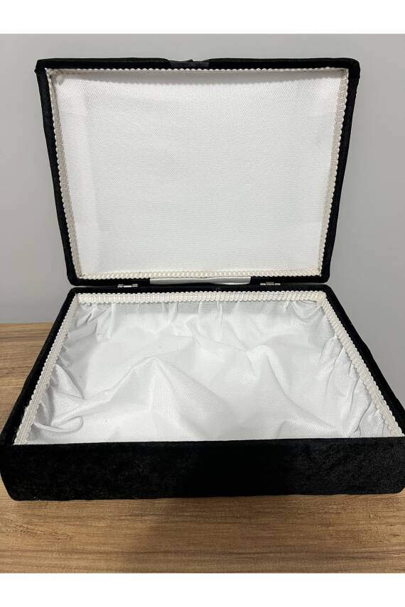 Damat Motifli Bohça Sandığı - Çeyiz Nişan Bohça Sandık Tıraş Set Kutusu () - 4