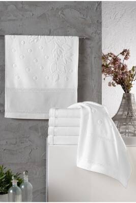 Etamin Jakarlı 6lı Mutfak Havlusu 30x50 (BEYAZ) 