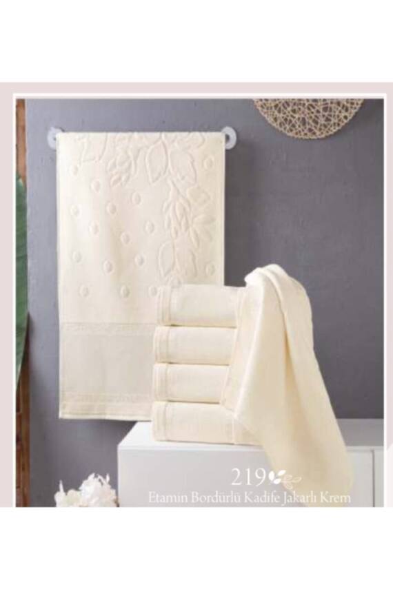 Etamin Jakarlı 6lı Mutfak Havlusu 30x50 (KREM) - 1