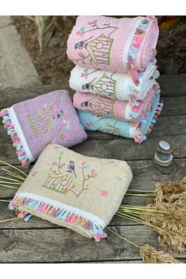 Flora Kafes Nakışlı El Ve Yüz Havlu Seti 50 X 90 cm Pamuklu 6’lı (ASORTİ) - 3