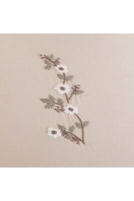 Gardenia El İşi Nakışlı %100 Pamuklu Çift Kişilik Nevresim Takımı (Bej) - 6