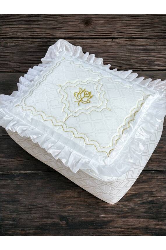 Gelin Modeli Bohça Söz Nişan Hurcu Çeyizlik 40x35 (Beyaz) - 1