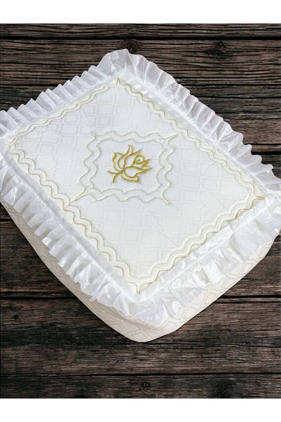 Gelin Modeli Bohça Söz Nişan Hurcu Çeyizlik 40x35 (Beyaz) - 4