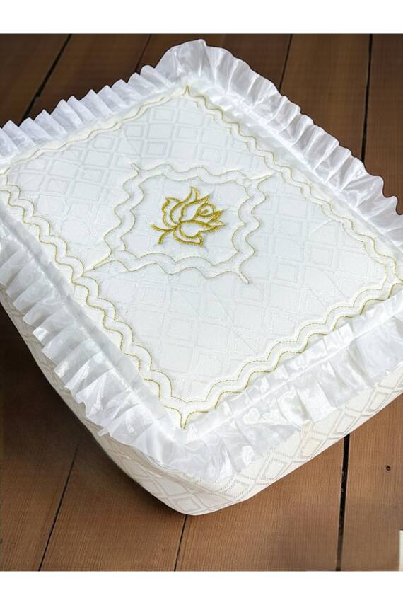 Gelin Modeli Bohça Söz Nişan Hurcu Çeyizlik 40x40 (Beyaz) - 1