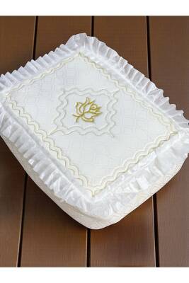 Gelin Modeli Bohça Söz Nişan Hurcu Çeyizlik 40x40 (Beyaz) - 2