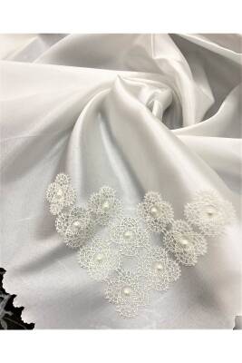 Incili Oya Işlemeli Bohça Krem (Ekru) - 2