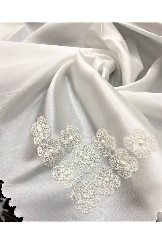 Incili Oya Işlemeli Bohça Krem (Ekru) - 2