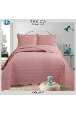 Jesica Çift Kişilik Yatak Örtüsü (Pembe)