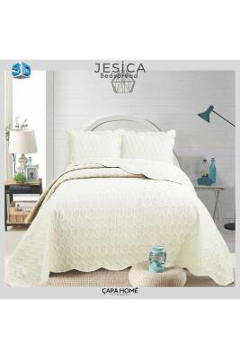 Jesica Çift Kişilik Yatak Örtüsü (Ekru)