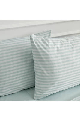 Naturel  Stripe Pamuk Çift Kişilik Nevresim Takımı (Yeşil) - 6