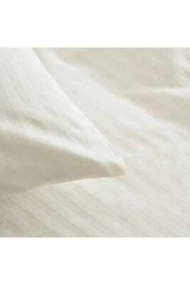 Naturel  Stripe Pamuk Çift Kişilik Nevresim Takımı (Ekru) - 6