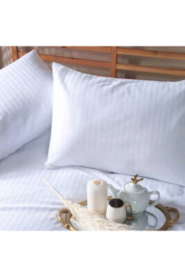 Naturel  Stripe Pamuk Çift Kişilik Nevresim Takımı (Beyaz) - 3