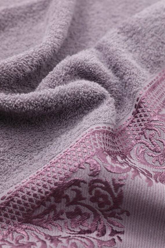 Pamuklu Jakarlı Aile Bornoz Seti (Gri) - 2